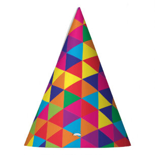 Chapeaux De Fêtes Triangles lumineuses profondes - motif abstrait