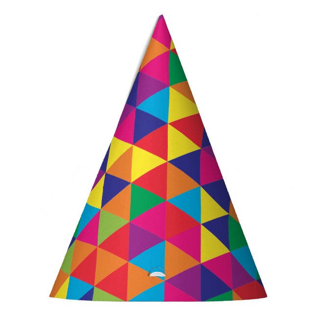Chapeaux De Fêtes Triangles lumineuses profondes - motif abstrait (Gauche)