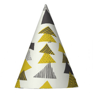 Chapeaux De Fêtes Triangles Rétro : Motif Varié sans joint.