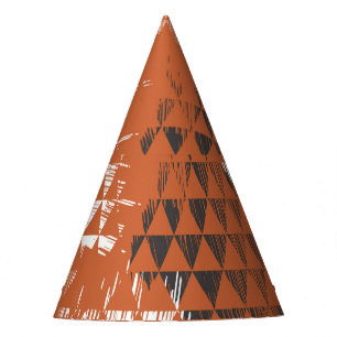 Chapeaux De Fêtes Triangles sans joint : Arrière - plan orange