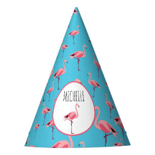 Chapeaux De Fêtes Tropical Summer Pink Flamingo modèle Anniversaire