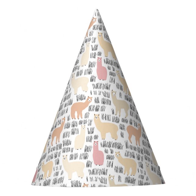 Chapeaux De Fêtes Troupeau de motif d'alpaga (Devant)