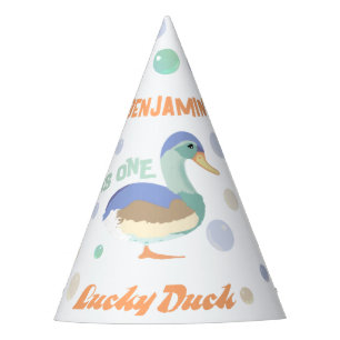 Chapeaux De Fêtes Un Canard Chanceux & Bulles Premier Anniversaire