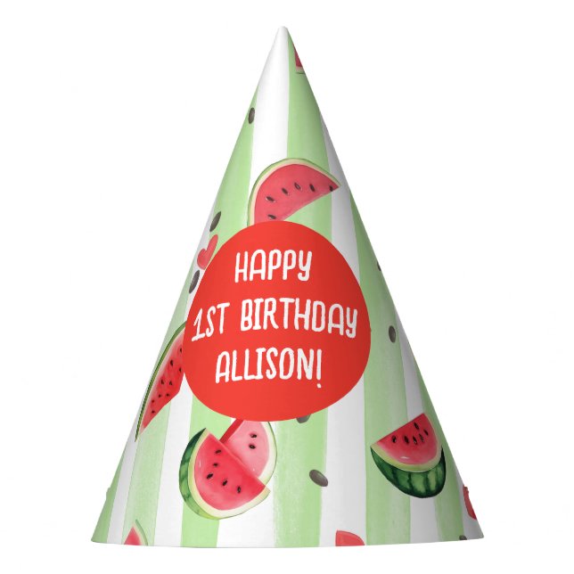 Chapeaux De Fêtes Un dans un melon, Fruit Fille d'été Anniversaire (Devant)