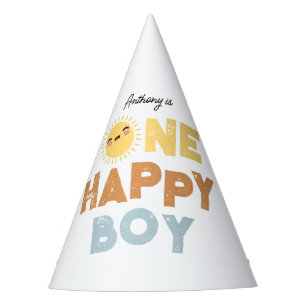 Chapeaux De Fêtes Un garçon heureux Invitation d'anniversaire 1er An