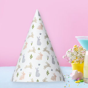 Chapeaux De Fêtes Un lapin est une fille d'aquarelle 1er anniversair