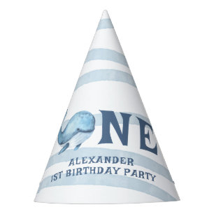 Chapeaux De Fêtes UNE BALEINE 1er anniversaire sous la mer