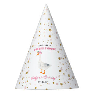 Chapeaux De Fêtes Une oie sotte fille 1er anniversaire