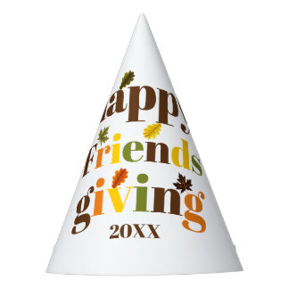 Chapeaux De Fêtes Une typographie colorée et des feuilles d'automne 