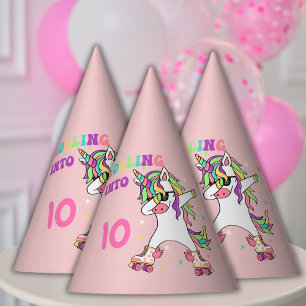 Chapeaux De Fêtes Unicorn Dabbing Roller Patinage Anniversaire