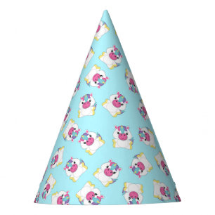 Chapeaux De Fêtes Unicorne fête d'anniversaire Turquoise