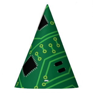 Chapeaux De Fêtes Unité centrale de traitement nerd de carte