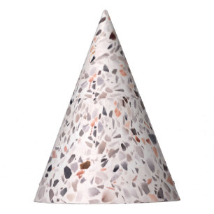 Chapeaux De Fêtes Vieille texture terrazzo, motif d'hamper.