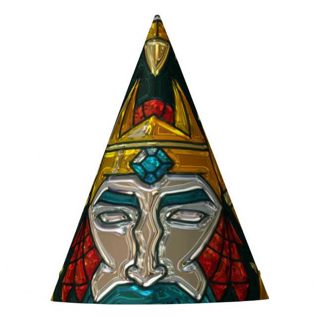 Chapeaux De Fêtes Viking Portrait Revêtement métallique (Devant)