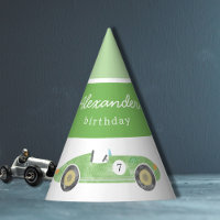 Voiture de course vintage verte