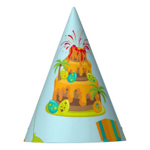 Chapeaux De Fêtes Volcan Dinosaur Anniversaire Gâteau Dino Oeufs Bal
