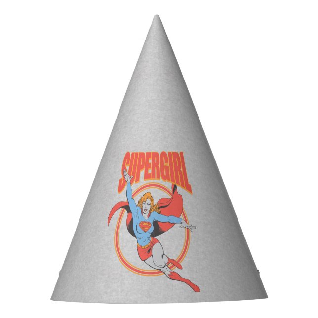 Chapeaux De Fêtes Vrai Vintage Supergirl Flying Graphic (Devant)