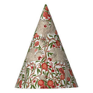 Chapeaux De Fêtes Walter Crane Cacatoès blanc Grenade rouge Art