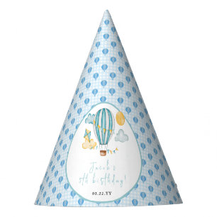 Chapeaux De Fêtes Watercolo Hot Air Balloon Kid 5e fête d'anniversai