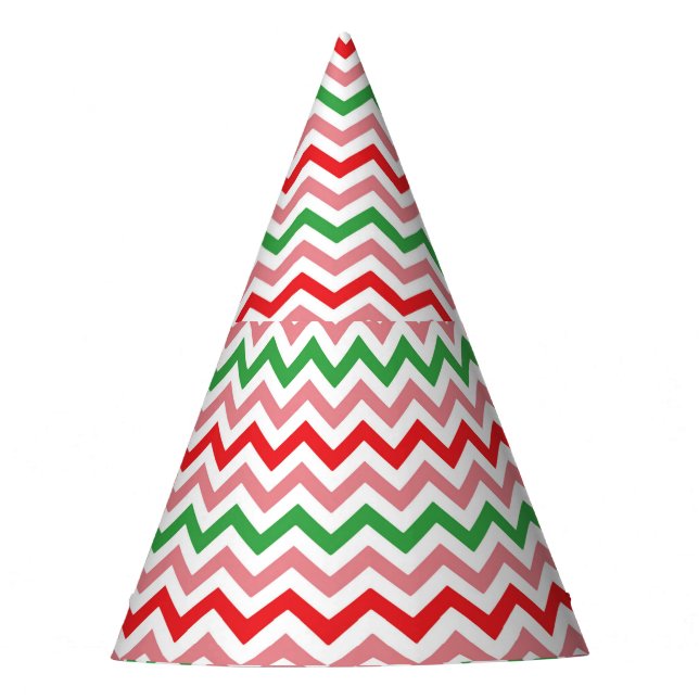 Chapeaux De Fêtes Watermelon Summer Zigzag Stripes Motif-56209 (Devant)