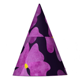 Chapeaux De Fêtes Whispers Violet : Elégance de l'aquarelle florale