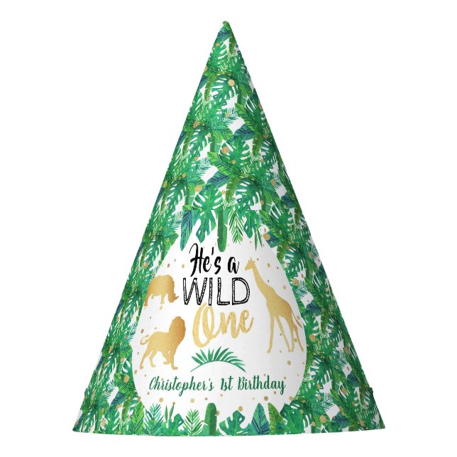 Chapeaux De Fêtes Wild One Boys premier anniversaire (Devant)