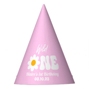 Chapeaux De Fêtes Wild ONE Retro Daisy Premier 1er anniversaire