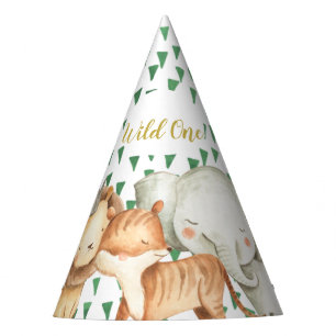 Chapeaux De Fêtes Wild One Safari Animals Birthday Party Casquette