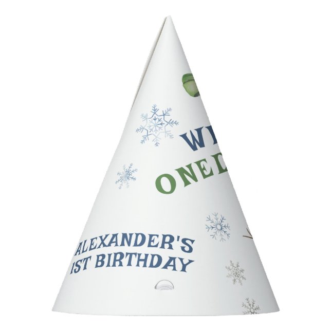 Chapeaux De Fêtes Winter Onederland Snowman 1er anniversaire (Gauche)