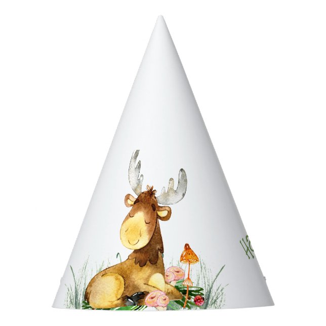 Chapeaux De Fêtes Woodland Baby Fox Green Party Casquette (Devant)