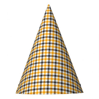 Chapeaux De Fêtes Yellow Black and White Gingham Check
