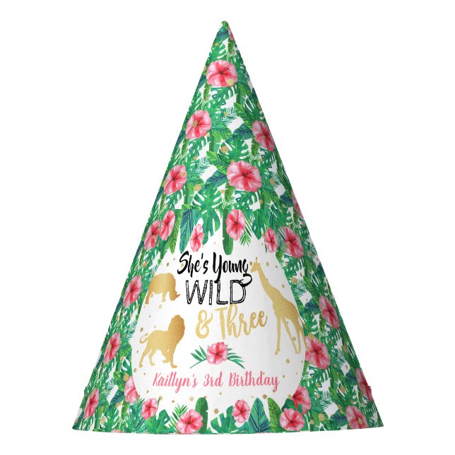 Chapeaux De Fêtes Young Wild & Three Girls Troisième anniversaire (Devant)