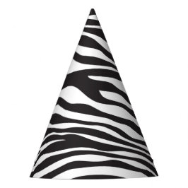 Chapeaux De Fêtes Zebra Print, Zebra Stripes, Noir Et Blanc
