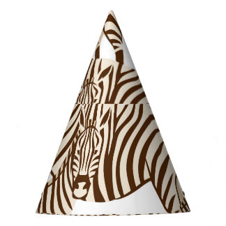 Chapeaux De Fêtes Zèbres, savane sauvage, motif sans soudure