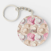 Chapeaux de paille crème rose