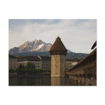 Chapel bridge (Kappelbrücke) switzerland postcard