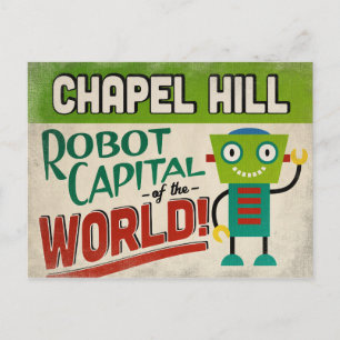 Chapel Hill North Carolina Roboter - Lustiges Vint Postkarte