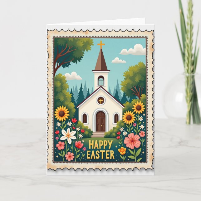 Chapel Spring Blooms Greeting Card Karte (Vorderseite)