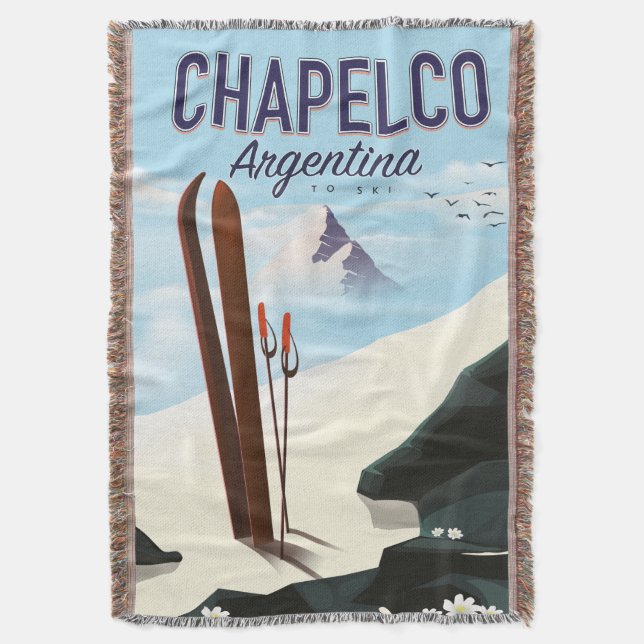 Chapelco Argentinien zum Skifahren Decke (Vorderseite Vertikal)