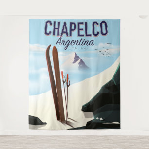 Chapelco Argentinien zum Skifahren Wandteppich
