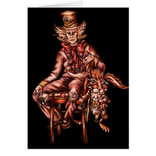 Chapelier fou avec des lièvres de mars