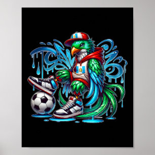 Chapin Guate Vogel Guatemala Flagge Urbyn Quetzal  Poster