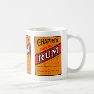 Chapins Pure Old Rum Etikett Kaffeetasse