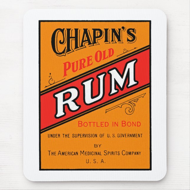 Chapins Rum-Label Mousepad (Vorne)