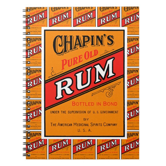 Chapins Rum-Label-Multiprint Notizblock (Vorderseite)