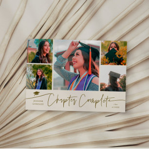 Chapitre Terminé Carte de Photo Graduée Multi Crèm