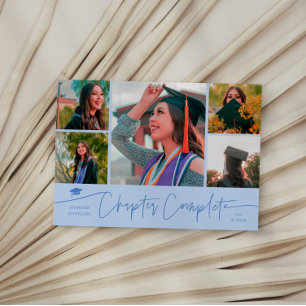 Chapitre Terminé Carte Multi Photo Bleu Glacé
