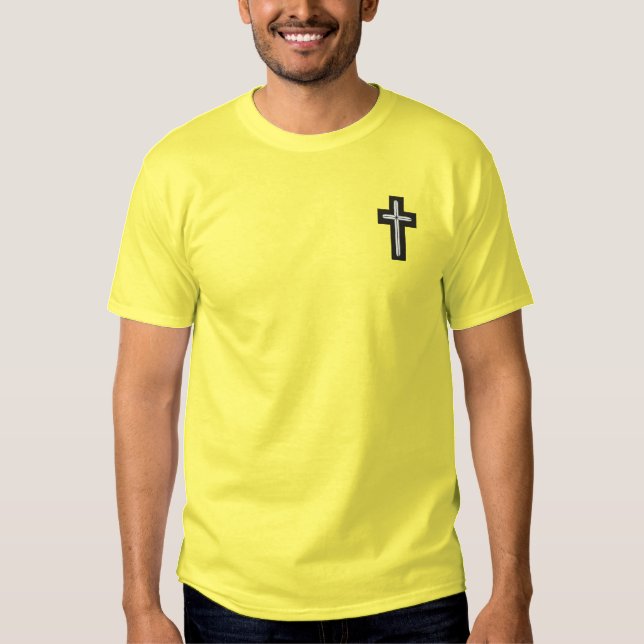 Chaplain Cross Besticktes T-Shirt (Vorderseite)