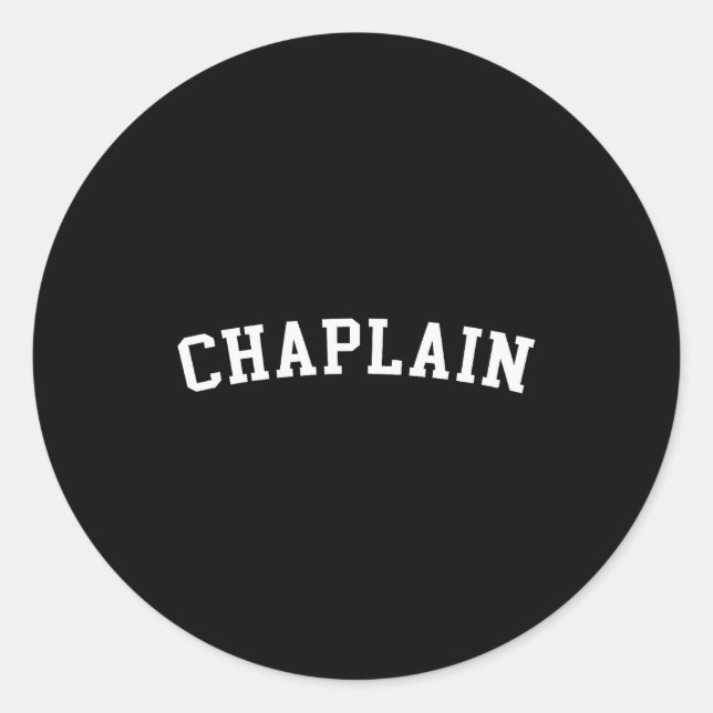 Chaplain  runder aufkleber (Vorderseite)