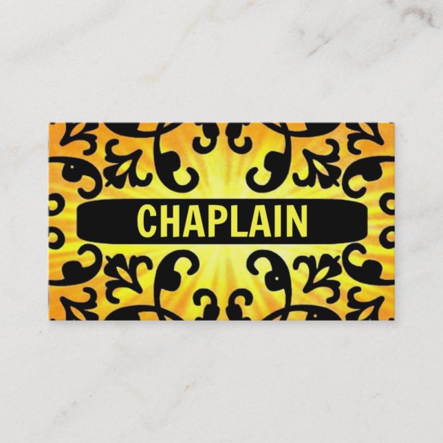 Chaplain Sunshine Damask Carte de visite (Devant)